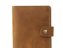 Cool Leather Mens Small Passport Wallet Slim Travel Wallets for Men - iwalletsmen