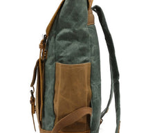 Waxed Canvas Mens Travel Backpack Canvas Backpacks Canvas School Backpack for Men - iwalletsmen