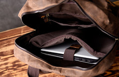Oil Wax Canvas Mens Cool Backpack Sling Bag Large Sport Bag Travel Bag Hiking Bag for men