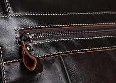 Cool Coffee Small Square Leather Mens Side Bag Messenger Bag Shoulder Bag for Men - iwalletsmen