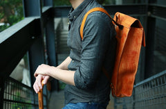 Leather Mens School Backpacks Travel Backpacks Laptop Backpack for men - iwalletsmen