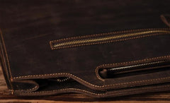 Genuine Leather Mens Cool Clutch Wristlet Bag Briefcase Work Bag Business Bag for men