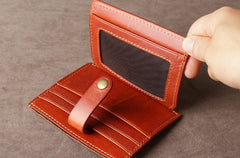 Genuine Leather Mens Cool Slim Front Pocket Wallet Leather Wallet Men Small Wallets  for Men