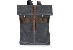 Waxed Canvas Mens Cool Backpacks Canvas Travel Backpack Canvas School Backpack for Men - iwalletsmen