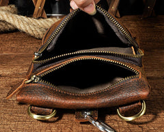 Mens Small Leather Belt Pouch Side Bag Holster Belt Case Waist Pouch for Men - iwalletsmen