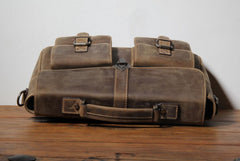Handmade Leather Mens Cool Messenger Bag Work Bag Backpack Travel Bag Briefcase Bag for men