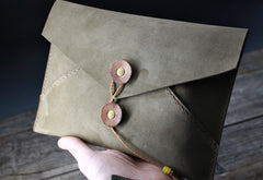 Handmade Vintage Mens Leather Clutch Wallet Cool Wristlet Wallet for Men - iwalletsmen