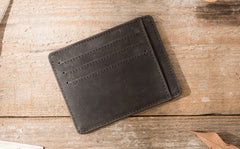 Leather Mens Slim Cards Holder Front Pocket Wallets Card Wallet for Men - iwalletsmen