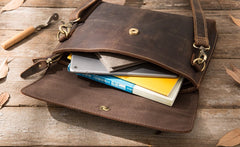 Vintage Leather Small Mens Cool Messenger Bags Small Shoulder Bag for Men - iwalletsmen