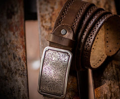 Handmade Genuine Leather Mens Belt Custom Cool Leather Men Black Belt for Men
