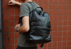 Mens Leather Backpack Cool Travel Backpacks Laptop Backpack for men - iwalletsmen
