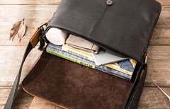 Handmade Cool Leather Mens Small Messengers Bag Shoulder Bags for Men - iwalletsmen