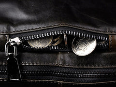 Small Leather Mens SIDE BAGs COURIER BAG Messenger Bag Shoulder Bag for Men - iwalletsmen