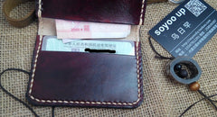 Leather Mens Front Pocket Bifold Small Wallets Card Wallet for Men - iwalletsmen