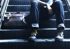 Cool Leather Mens Briefcase Messenger Bags Handbag Shoulder Bag for men - iwalletsmen