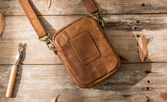 Leather Belt Pouch Belt Cases Mens Waist Bag Small Shoulder Bag for Men - iwalletsmen
