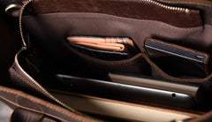Genuine Leather Mens Cool Messenger Bag Handbag Briefcase Work Bag Business Bag for men