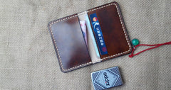 Mens Leather Slim Front Pocket Bifold Small Wallets Card Wallet for Men - iwalletsmen