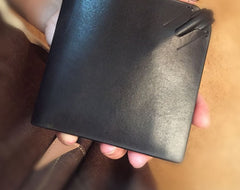 Handmade Leather Mens Cool billfold Leather Wallet Men Slim Wallet Bifold for Men