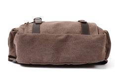 Mens Canvas Leather Backpack Canvas Travel Backpack Canvas School Backpacks for Men - iwalletsmen