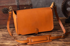 Handmade Leather Mens Cool Shoulder Bag Messenger Bag Chest Bag Bike Bag Cycling Bag for men