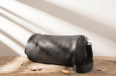 Cool Leather Mens Barrel Shoulder Bags Messenger Bags for Men - iwalletsmen