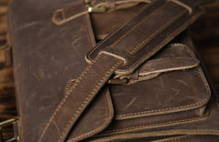 Genuine Leather Mens Cool Messenger Bag Briefcase Work Bag Business Bag for men