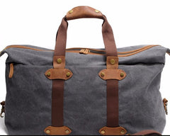 Mens Waxed Canvas Weekender Bag Canvas Travel Bag Shoulder Bag for Men - iwalletsmen