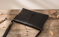 Small Leather Black Mens Cool Messenger Bags Shoulder Bags  for Men - iwalletsmen