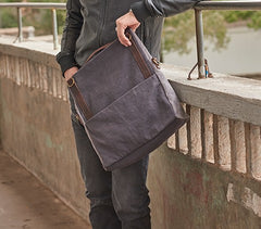 Mens Canvas Gray Cool Courier bag Messenger Bag Canvas Side Bag for Men - iwalletsmen