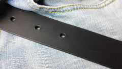 Handmade Black Leather Mens Belt Leather Belt for Men - iwalletsmen