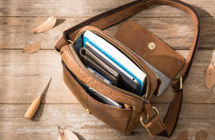 Cool Leather Small Mens Messenger Bags Shoulder Bags for Men - iwalletsmen
