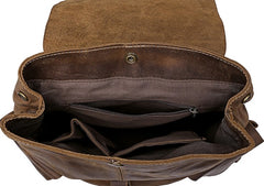 Vintage Leather Mens Cool Backpack Large Travel Bag Hiking Bag for men - iwalletsmen