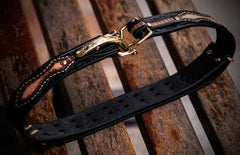 Handmade Genuine Leather Tooled Mens Belt Custom Cool Leather Men Black Belt for Men