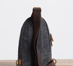 Cool Canvas Mens Sling Bag Sling Backpack One Shoulder Pack Chest Bag for men - iwalletsmen