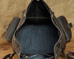 Cool Leather Mens Backpack Vintage Travel Backpack School Backpack for men - iwalletsmen