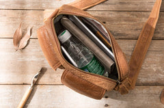 Cool Small Leather Mens Shoulder Bags Messengers Bag for Men - iwalletsmen