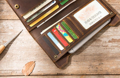 Vintage Cool Mens long Wallet Leather Wallet Long Wallet for Men - iwalletsmen
