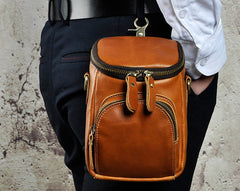 Leather Mens Cell Phone Holster Belt Pouch Mens Side Bag Shoulder Bag for Men - iwalletsmen