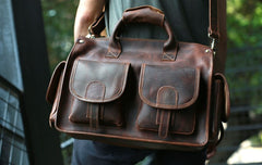 Cool Leather Mens Large Travel Bags Handbag Shoulder Bags for men - iwalletsmen