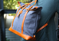 Canvas Leather Mens Backpack Travel Backpacks Laptop Backpack for men - iwalletsmen