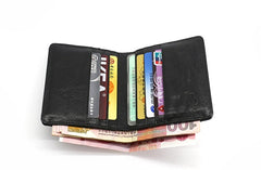 Leather Mens Front Pocket Wallet Small Wallet Slim Wallet Card Wallet for Men - iwalletsmen
