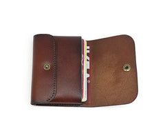 Leather Mens Front Pocket Wallet Small Wallets Card Wallet Change Wallet for Men - iwalletsmen