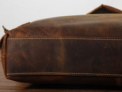 Handmade Leather Mens Cool Business Bag Briefcase Work Bag Laptop Bag for men