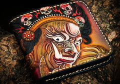 Handmade Leather Mah¨¡k¨¡la Tooled Mens billfold Wallet Cool Leather Wallet Slim Wallet for Men