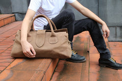 Cool Leather Mens Weekender Bag Travel Bags Shoulder Bags for men - iwalletsmen