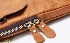 Leather Mens Belt Pouch Cell Phone Holster Waist Bag Shoulder Bag for Men - iwalletsmen