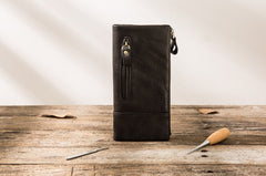 Cool Mens long Wallet Leather Bifold Wallet Long Wallets for Men - iwalletsmen