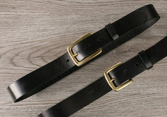 Handmade Genuine Custom Leather Mens Leather Men Black Belt for Men