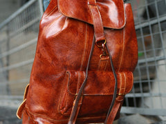 Handmade Leather Mens Backpacks Travel Backpacks Laptop Backpack for men - iwalletsmen